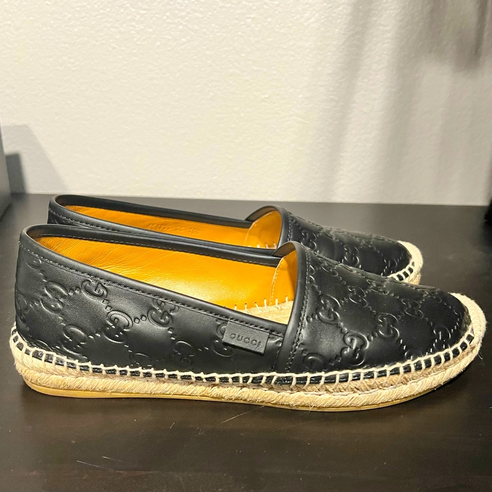 GUCCI Espadrilles Size EU 38 Black and Tan 🖤🤎